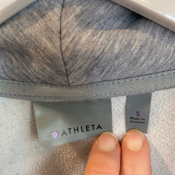 Athleta Gray City Limits Moto Jacket Size Small Asymmetrical Zip - Picture 2 of 5